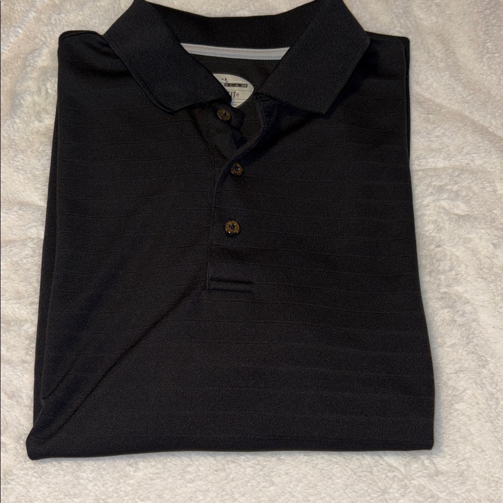 Grand Slam Men's BLACK POLO SLIM FIT LARGE